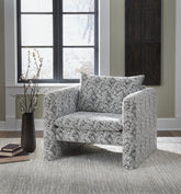 Bay Furniture Gallery - Ashley Furniture - Kenbell Accent Chair - Accent Chair / Black/White - A3000705